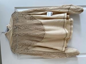 Free People Ivory Sweatshirt Hoodie Size M